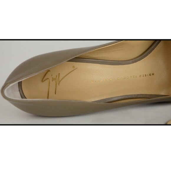 GIUSEPPE ZANOTTI SHOES PLATFORM PUMPS OPEN TOE LEATHER HIGH HEEL IT 39.5 US 9.5 - Picture 7 of 9